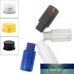 10ml round empty clear/white/amber/blue pet plastic bottle with Lined Aluminium Silver/gold Lid X 10