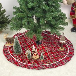 Christmas Decorations Merry Tree Skirts Carpet Plaid Skirt Ornaments Xmas Gift Year Decor For Home1