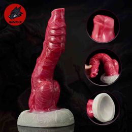 NXY Dildos Anal Toys Color Silicone Penis Backyard Masturbation Device Plug Manual Suction Cup Large Simulation 0225