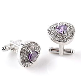 Formal Business Shirt zircon diamond cufflinks Fashion wedding party cuff links button fashion Jewellery