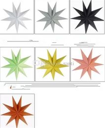Home Party Decoration Nine Angles Paper Star Tissue Lantern Hanging For Christmas