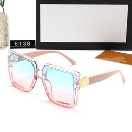 Fashion Classic design Polarized 2022 Luxury Sunglasses For Women Pilot Sun Glasses UV400 Eyewear Metal Frame Polaroid Lens 6138 With box and Case