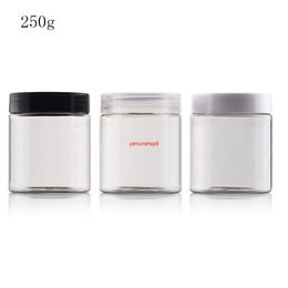 30pcs/lot 250g Cream Jar,Empty Cosmetic Container,PET Plastic Containers,Clear Cans With Screw Cap Sub-bottlinggood package