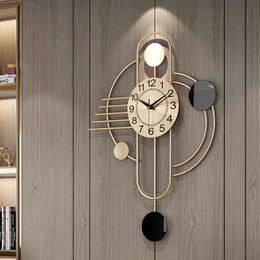 Modern Design Wall Clock Electronic Silent Living Room Wall Clock Iron Creative Luxury Large Orologio Da Parete Home Decoration H1230