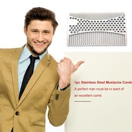Stainless Steel Moustache Comb Beard Comb For Men