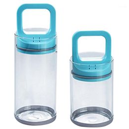 Storage Bottles & Jars Big Deal 2Pcs Pull Type Glass Bottlevacuum Sealed Can Creative Heat Resistant Miscellaneous Grains Tank Sto1