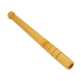 HONEYPUFF Natural Bamboo Smoking Pipe Baseball Bat Cigarette Holder Tobacco Smoking Hold Pipe Dry Herb One Hitter Pipe Smoking Accessory