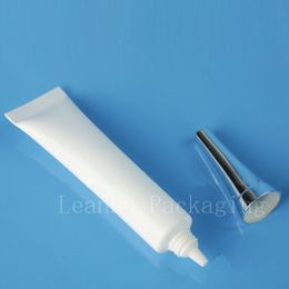 15ml X 100 Sample White Plastic Soft Tube With Silver Cap 15g Eye Cream Cosmetic Tube Bottle Container Unguent Vial