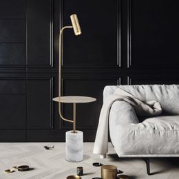 marble floor light LED floor lamp italy design marble base brass Colour LED 8W with holding pallet living room lighting