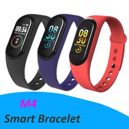Intelligente Uhr M4 Smart-Armband, Herzfrequenzmesser, Kalorien, wasserdicht, IP67, Smart-Band, modische Sportuhr für iOS und Android + Einzelhandelsverpackung