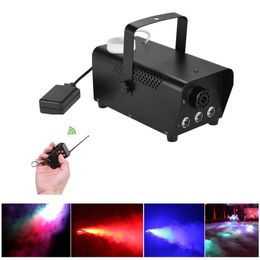 LED Stage Fog Machines lighting disco Colourful smoke machine mini remote fogger ejector dj Christmas party