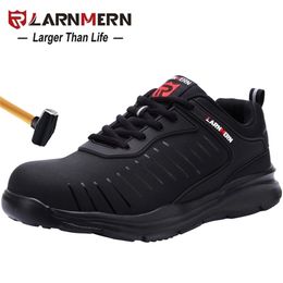 LARNMERN Mens Steel Toe Safety Work For Men Lightweight Breathable Anti-Smashing Non-Slip Anti-static Protective Shoes Y200915