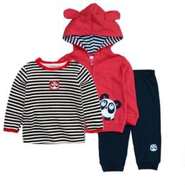 Baby Boy Clothing Set Suits Coat Bodysuit Pants Cotton Long Sleeve Winter Newborn Baby girls Clothes Sets 12- LJ201223