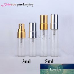 50pcs/lot 2ml 3ml 5ml 10ml Transparent Glass Sample Vials Spray Bottle Portable Mini Perfume Atomizer Refillable Bottles