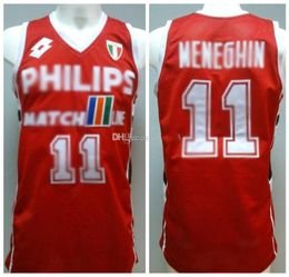 Dino Meneguin Olimpia O Team Italy Italiano Retro Basketball Jerseys Mens Ed Custom Any Number Name