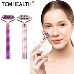 Electric Germanium Particle Massager Stone Roller Beauty Stick Lift And Tighten Magnet Stick for Contour Jawline Skin Tightening Lymphatic Drainage