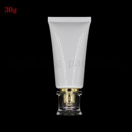 30pcs 30g white Soft Tubes Empty Cosmetic Cream Emulsion Lotion Packaging Containers Shampoo Shower Gel Packing Tube sicrew lid