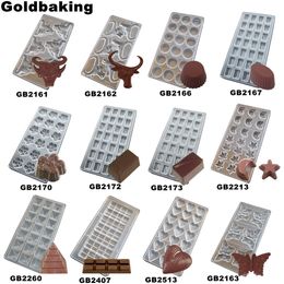 Goldbaking Chocolate Mold Polycarbonate 12 Design For Option New Moon Star Chocolate Mould DIY Polycarbonate Mold T200703