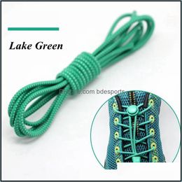 Shoe Parts & Accessories Shoes Round Elastic Shoelaces Suitable Various Sports No Tie Shoelace Fixed Stretching Locking Lazy Drop Delivery 2