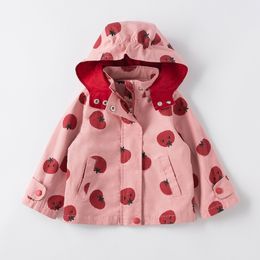 Girls Jacket Spring Girls Trench Coat Hooded Ruffled Jacket for Kids Baby Girls Clothes Children Autumn Coat Winter Jackets 201106