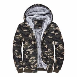 Sudaderas Hombre Brand Clothing Camouflage Hoodies Tracksuits Velvet Fleece Thick Camo Mens Hoodies and Sweatshirts 201103