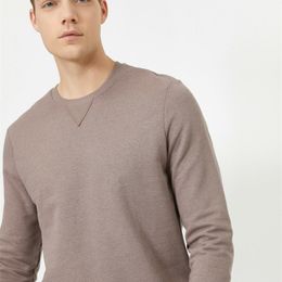 Koton Male Beige Sweatshirt 0 LJ201028