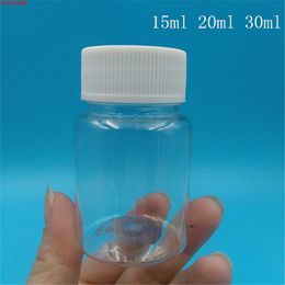 15ml 20ml 30ml Clear lucency Pill Plastic Packaging Bottle Wholesale Retail Candy Powder Sample container free Shipping 100good qualtity