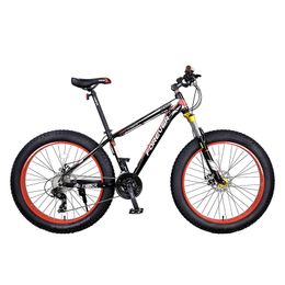 Mountain Bike Wide Thick Tyres Shock Absorbed 27 Speed Aluminium Alloy Hard Frame 26 Inches Big Tyres Waterproof Bearings Adult