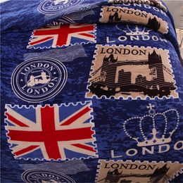 on sale London style flag Coral Fleece Blanket on Bed fabric Bath Plush Towel Air Condition Sleep Cover bedding 201113