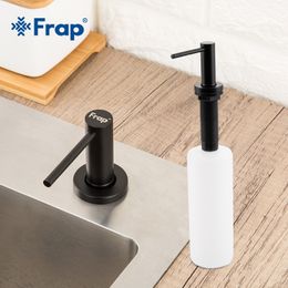 Dispenser di sapone liquido Frap per lavello della cucina Dispenser di sapone per le mani Bottiglia di plastica ABS Accessorio da cucina in acciaio inossidabile Y35001-1 Y200407