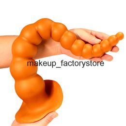 Massage Super Long Anal Plug Dildo Huge Erotic Sex Toys Silicone Anal Beads Realistic Buttplug Vagina Anus Expansion Intimate Products