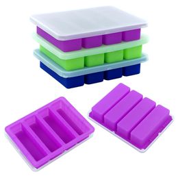 YHSWE Silicone Butter Mould container Bake cake baking moulds 4 grids with cover