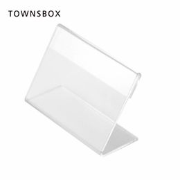 Pcs T1.3mm 10 Clear L Shape Table Sign Price Tag Label Display Stand Paper Promotion Name Card Desk Frame Label Display Holder