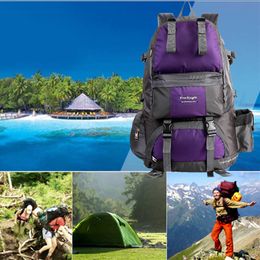 50L Outdoor Hiking Backpack Waterproof Nylon Travel Mountain Trekking Camping Climbing Sport Bag XR-Hot Q0705