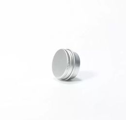 2022 Shipping 5ml Aluminium Balm Tins pot Jar 5g comestic containers with screw thread Lip Balm Gloss Candle Packaging