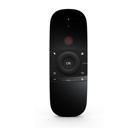 W1 2.4G Air Mouse Teclado Sem Fio 6-Eixo Senso de Movimento IR Aprendendo Controle Remoto w / Receptor USB para Smart TV Android Caixa de TV