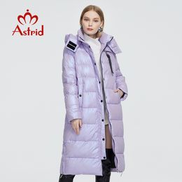 Astrid 2020 New Winter Women's coat women long warm parka Bright fabric fashion Jacket hooded large sizes female clothing 9510 201124