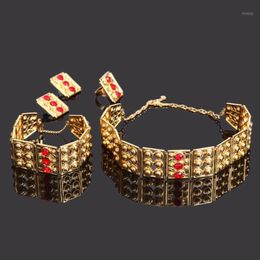 bridal choker set gold UK - Earrings & Necklace Gold Ethiopian AfricJewelry Sets Chokers Mergaf Rromo Ethiopia Jewelry Ethnic Tribal Amulet Bridal Wedding Set