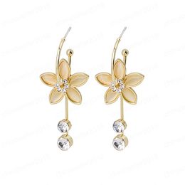 Korea Dangle & Chandelier flower earrings 925 silver needle sweet temperament long tassel earring stud earrings Jewellery