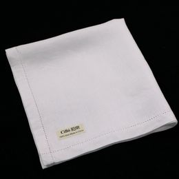 M003: 12 pieces White Men's handkerchief Large 16"x16" Handmade drawn-work lace linen hanky wedding hankie 201009