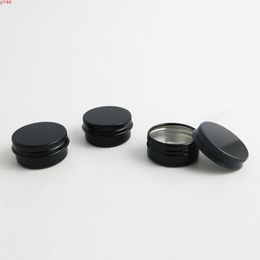 100pcs 10G Black Gold Aluminium Jar pot 10cc metal Cosmetic Packaging Container 1/3oz professional cosmetics containergood qualtity