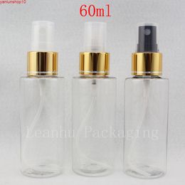 60ml X 50 Aluminium Spray Clear PET Perfume Bottle atomizer Plastic Cosmetic Pump Nasal Bottles Transparent perfumeshigh quatiy