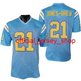 NCAA College UCLA Bruins Football Jersey Maurice Jones-Drew Baby Blue Size S-3XL All Stitched Embroidery
