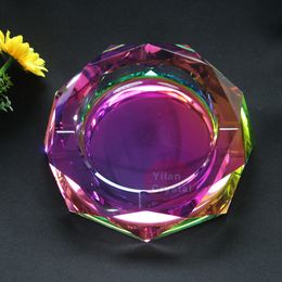High-end Boutique Crystal Ashtray Fashion Creative Personality Gift Birthday Gift Living Room Continental Octagon Ashtray T200111