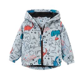 Little maven Dinosaur Boys Jacket Coat Fall Baby Boys Coat with Hooded Clothes Children's Outerwear Clothing 201126