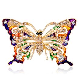 2021 Crystal butterfly Brooches Women Men Alloy Insect Wedding Party Brooch Pins Christmas Gifts