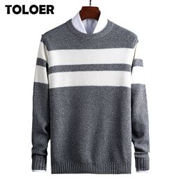 Brand Sweater Men Streetwear Fashion Striped Pullover Men Jumpers Knitwear Shirt Pull Homme Autumn Winter O-Neck Cotton Sweaters 201022