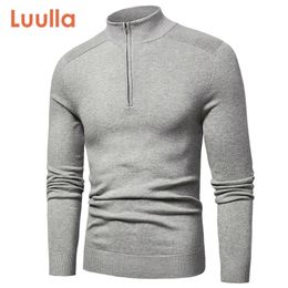 Luulla Men Spring New Casual Cotton Turtleneck Sweaters Pullover Men Autumn Fashion Knitted Zip Sweater Jacket Men Collection LJ201009