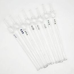 QBsomk mini nectar collector 6inches mini nectar straw nectar taster glass smoking accessories three colors for choice