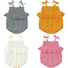 Emmababy Baby Knit Romper Girls Cute Crochet s Toddler Brand Spring Suspender Infant Lovely Knitting 211229